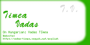 timea vadas business card